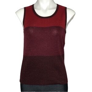 Anne Klein color block red tank, NWT, small
